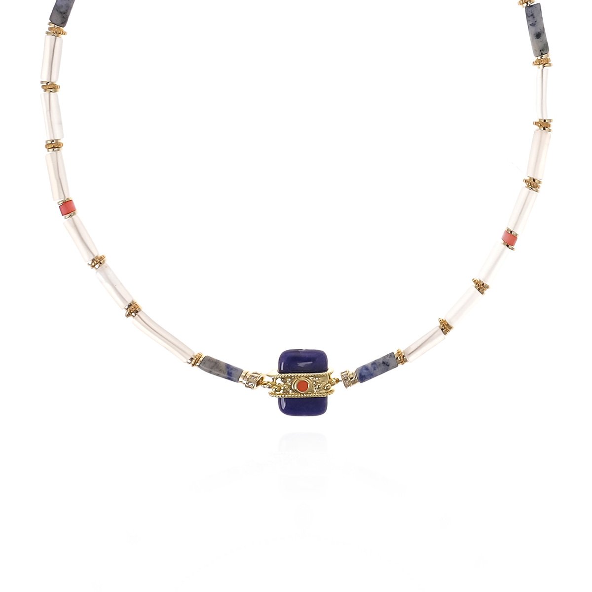 Collier de perles avec pendentif KOMBOU indigo, HIPANEMA
