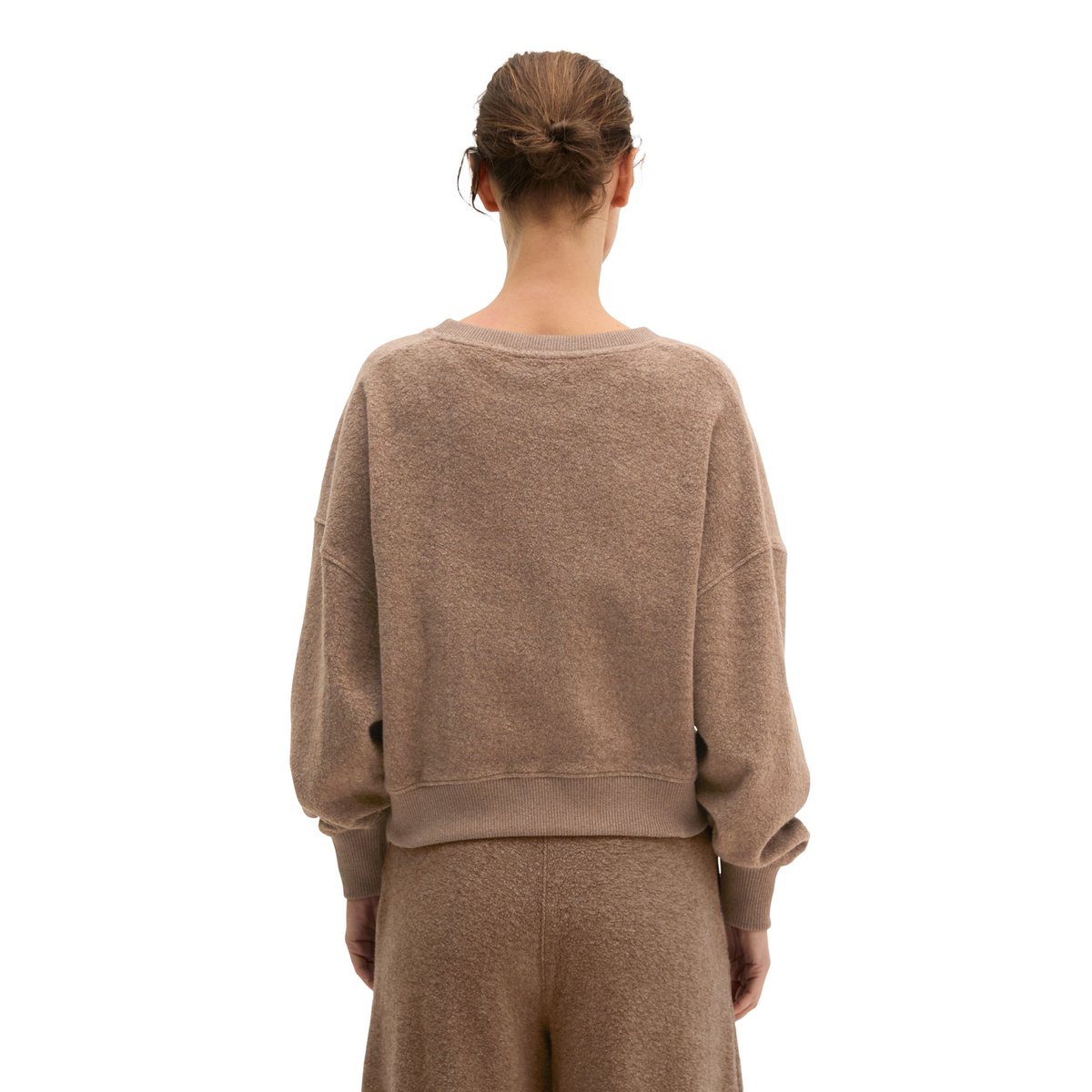 Sweat-shirt oversize en molleton épais beige, MARC O'POLO