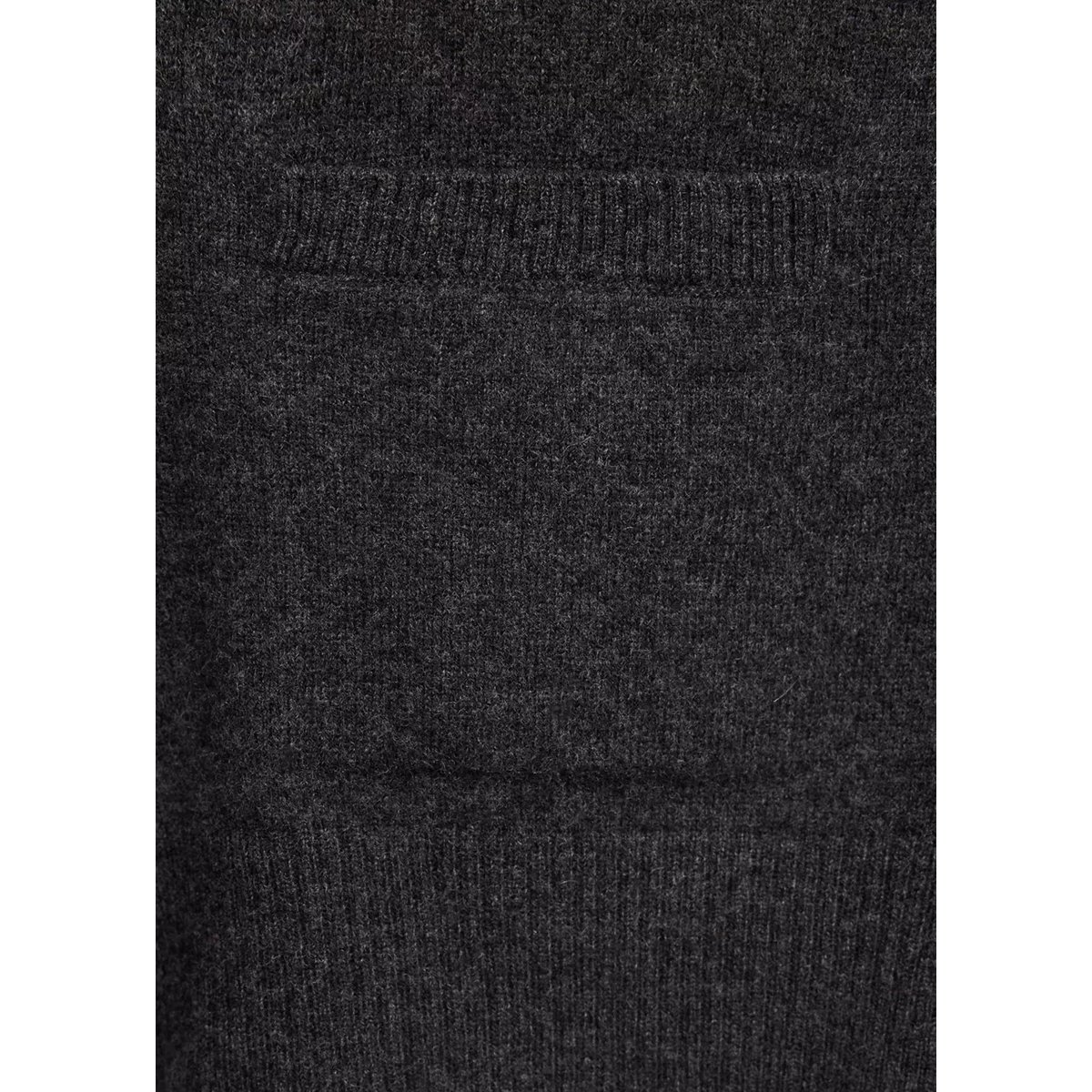 Cardigan laine col en V gris anthracite, MANGO