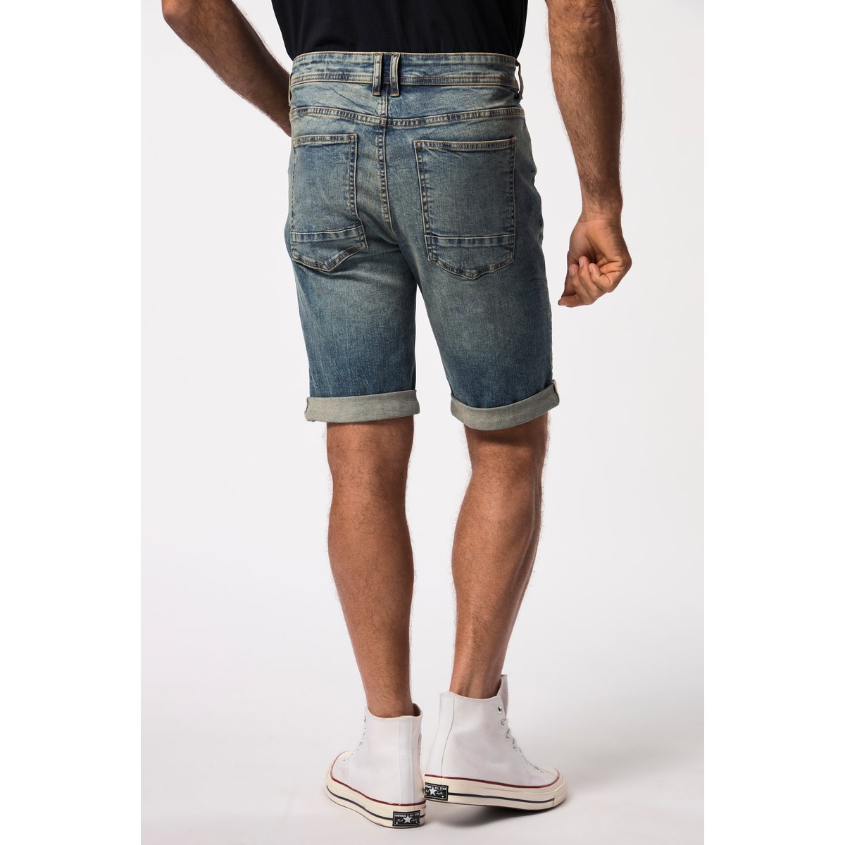 Bermuda en jean ventre confort bleu clair, JP1880