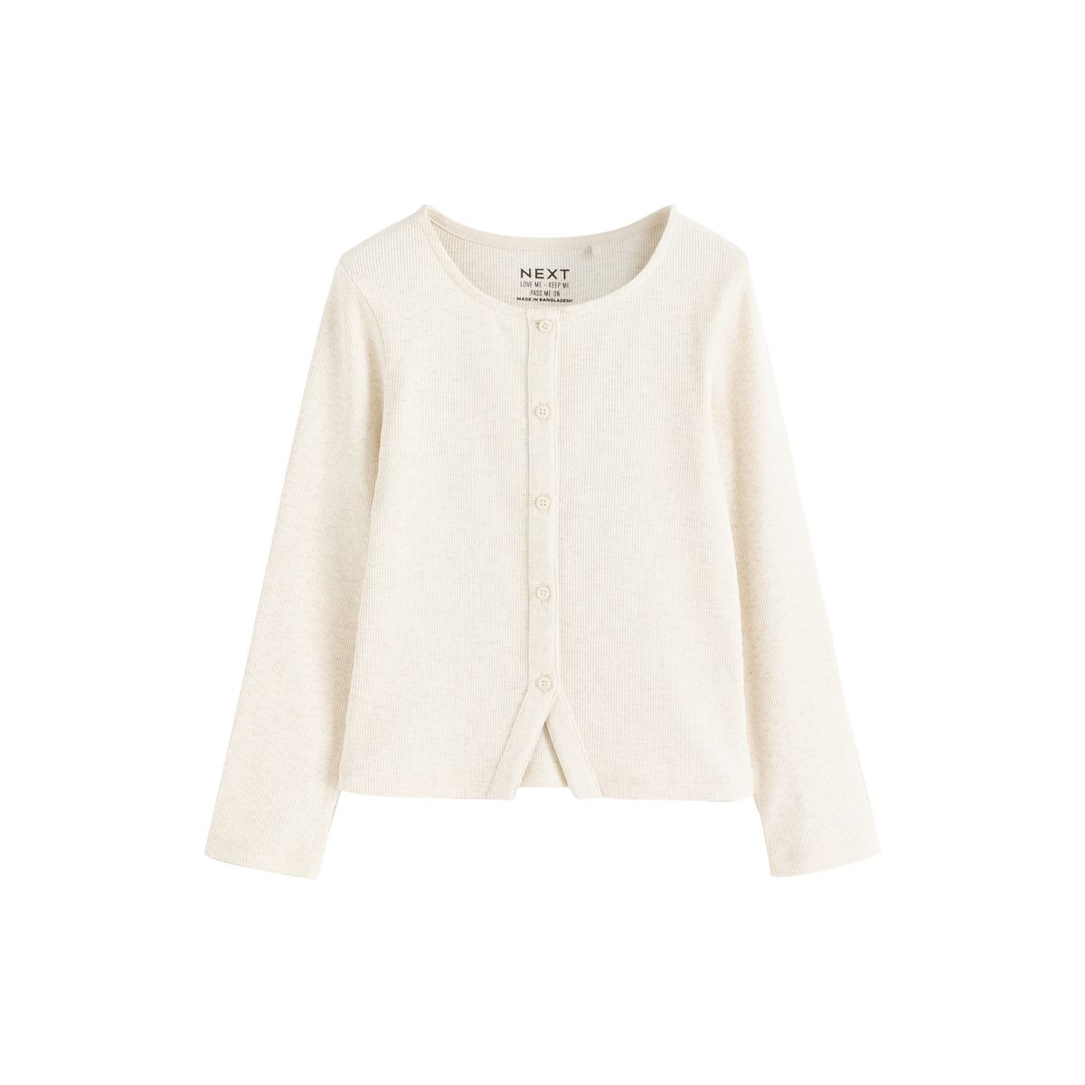 Cardigan côtelé à manches longues, lot de 2 crème/brun, NEXT