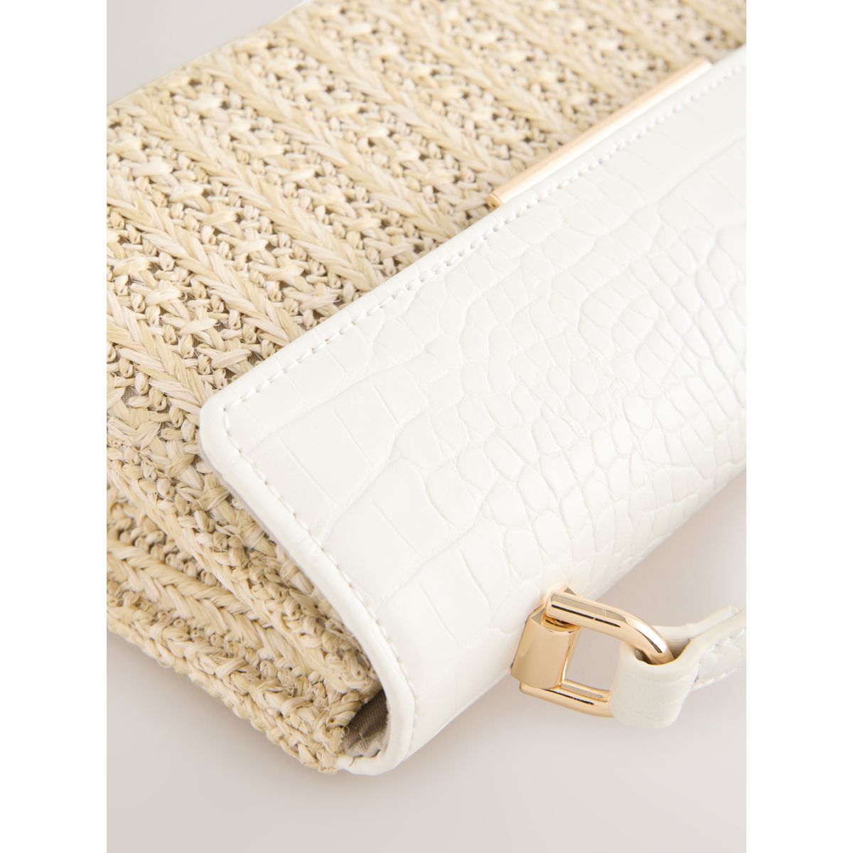 Sac à poignée supérieure effet raphia naturel, NEXT