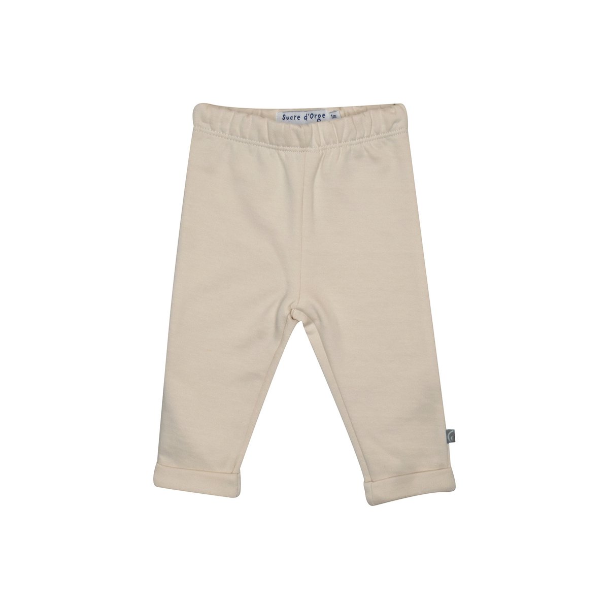 Ensemble tunique legging bavoir genevieve maille manches longues naissance beige, SUCRE D'ORGE