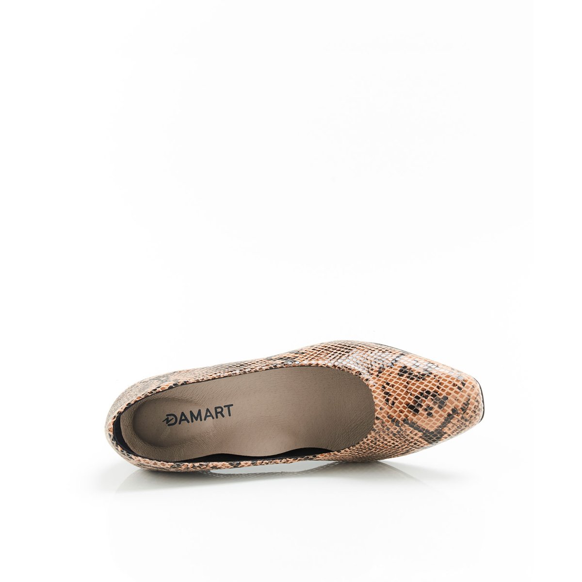 Escarpins unis ou imprimé animalier marron beige serpent, DAMART