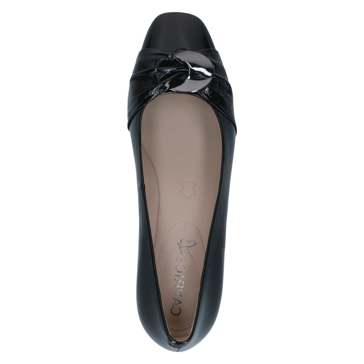 Escarpin en cuir noir mat, CAPRICE