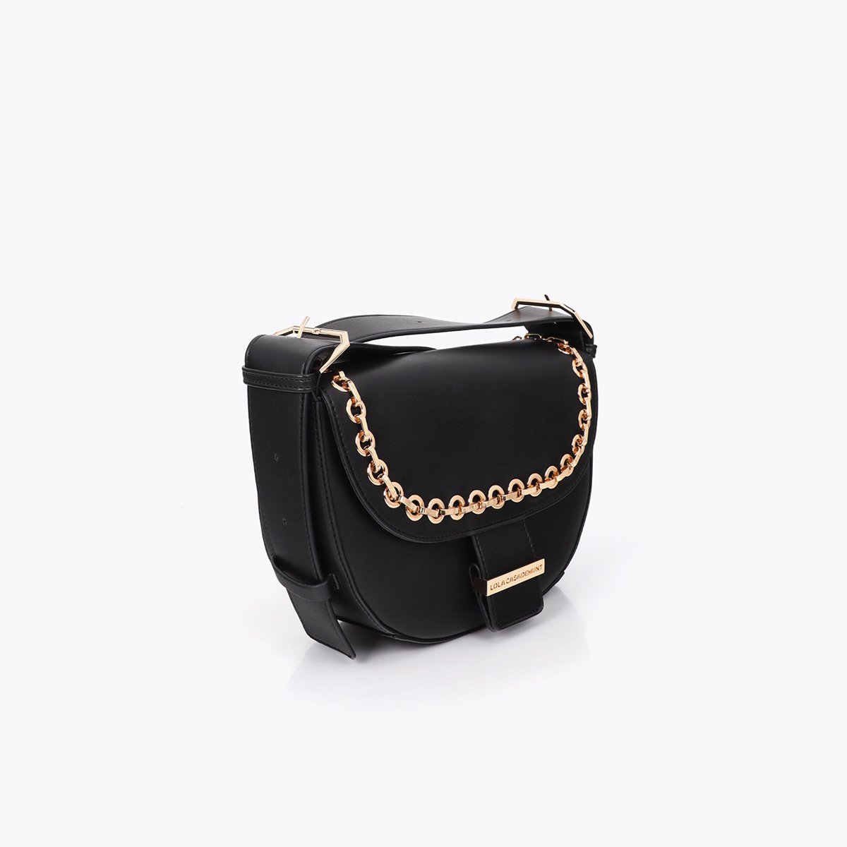 Sac à bandoulière avec chaîne noir, LOLA CASADEMUNT