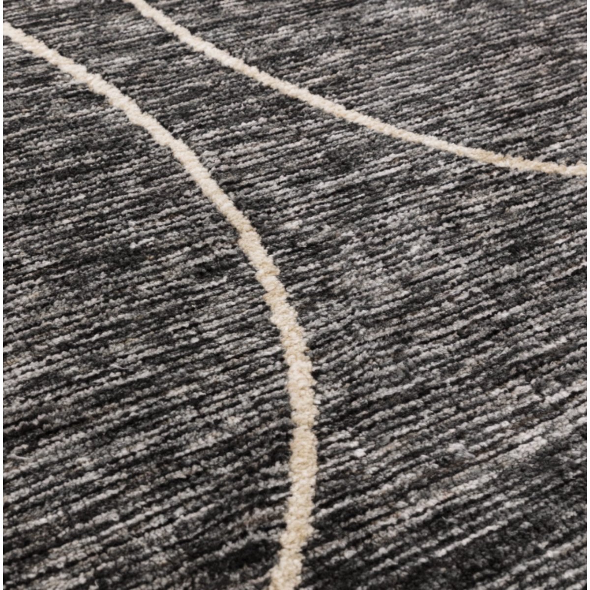 Tapis moderne salon et chambre RINEAL noir, NOVATREND