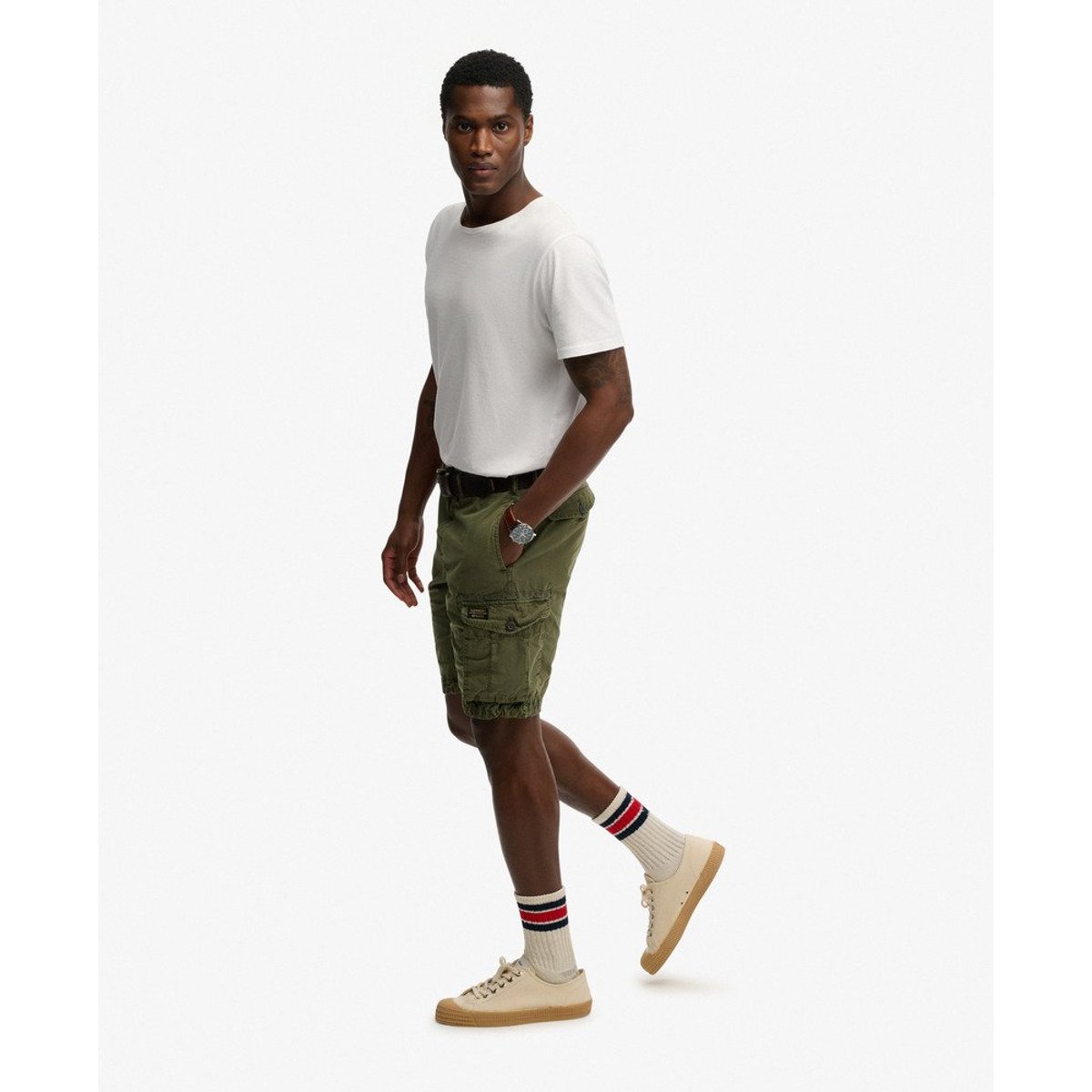 Short Léger Parachute vert ciboulette, SUPERDRY