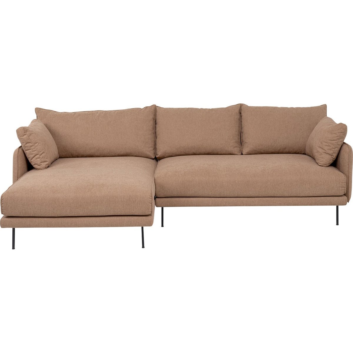 Canapé d'angle Edna droite marron clair marron, KARE DESIGN