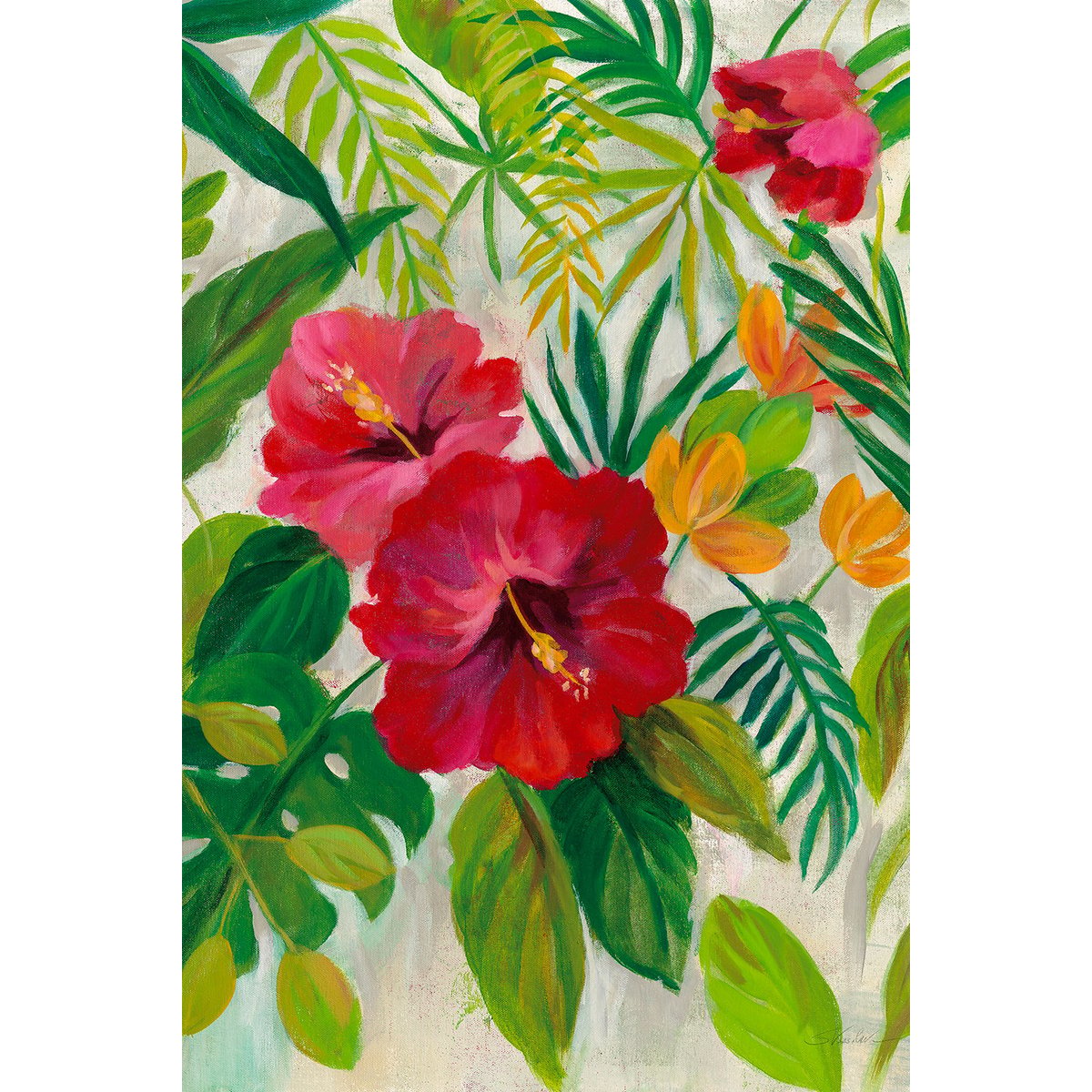 Tableau Hibiscus des tropiques tableau alu dibond, HEXOA