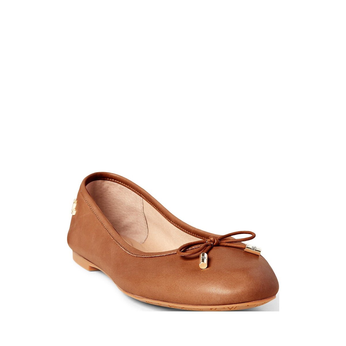 Ballerines plates à bout rond camel, LAUREN RALPH LAUREN