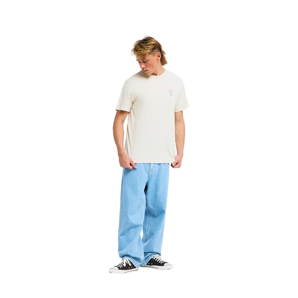 T shirt manches courtes TY WILLIAMS CARRY ON beige oatmeal, BILLABONG