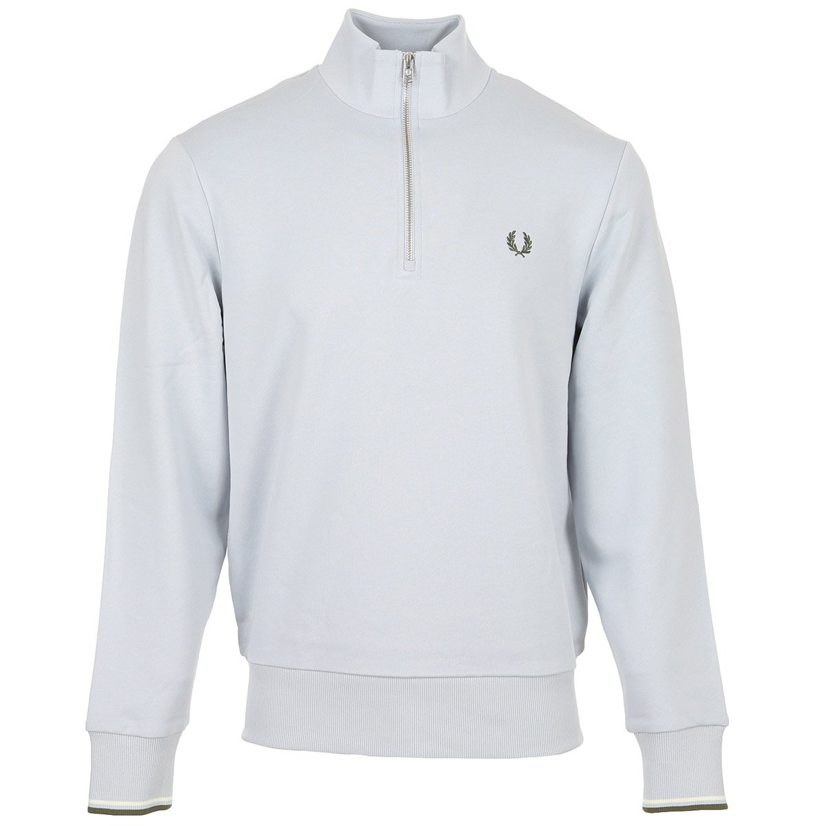 Pull HALF ZIP SWEATSHIRT dusky blue, FRED PERRY