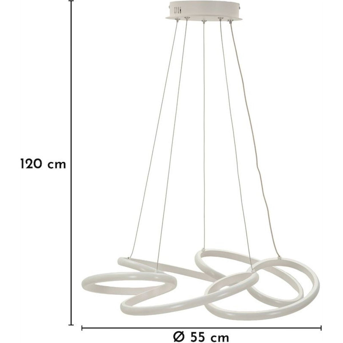 Suspension LED dimmable design fluide MODERN blanc mat, RECOLLECTION