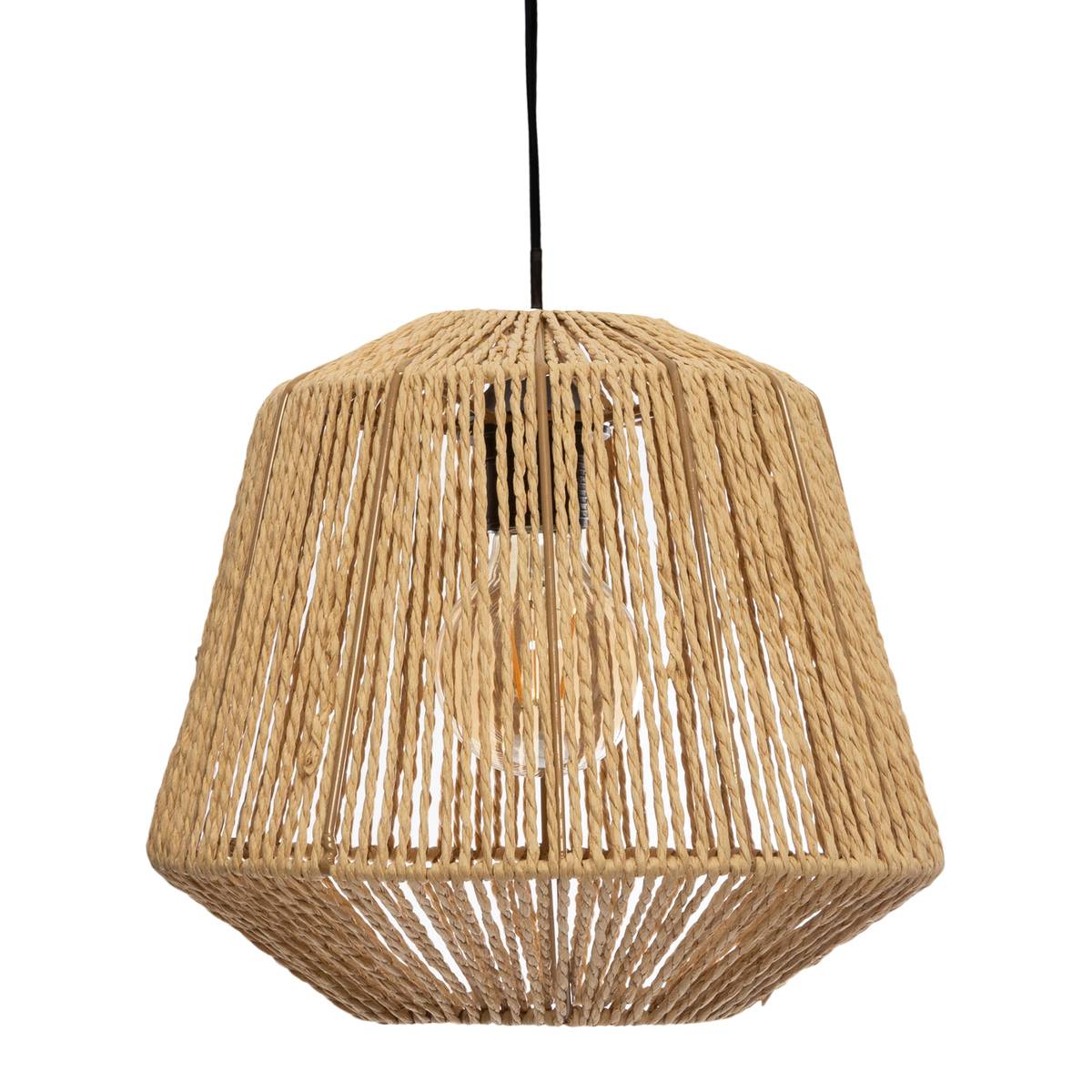 Suspension corde tressée JILY beige, ATMOSPHERA