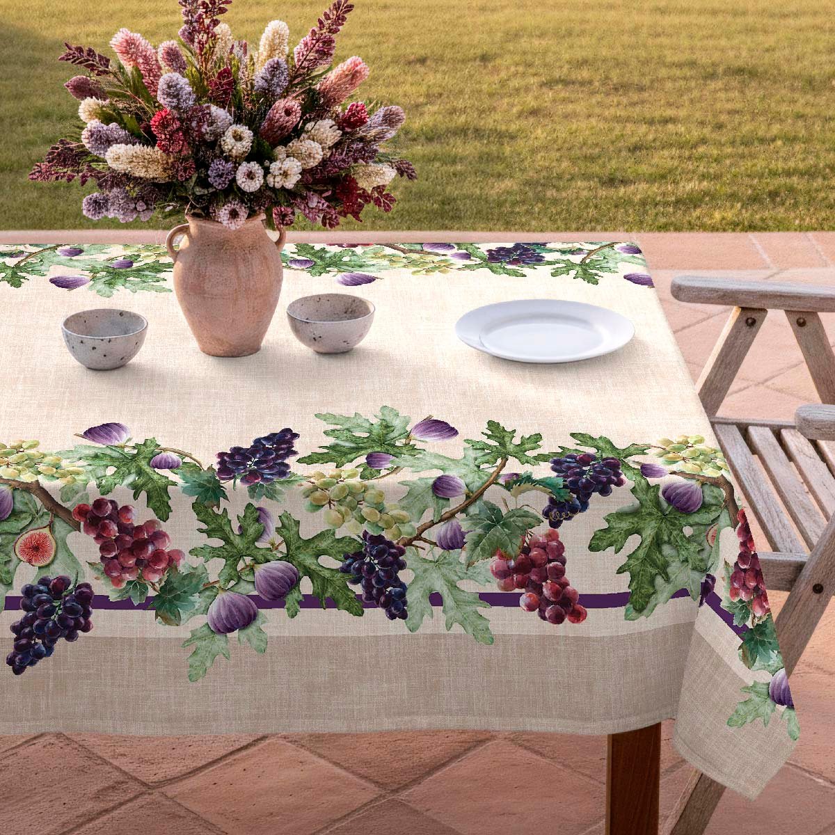 Nappe anti-taches Uva - 100% coton - mauve, NAF NAF HOME