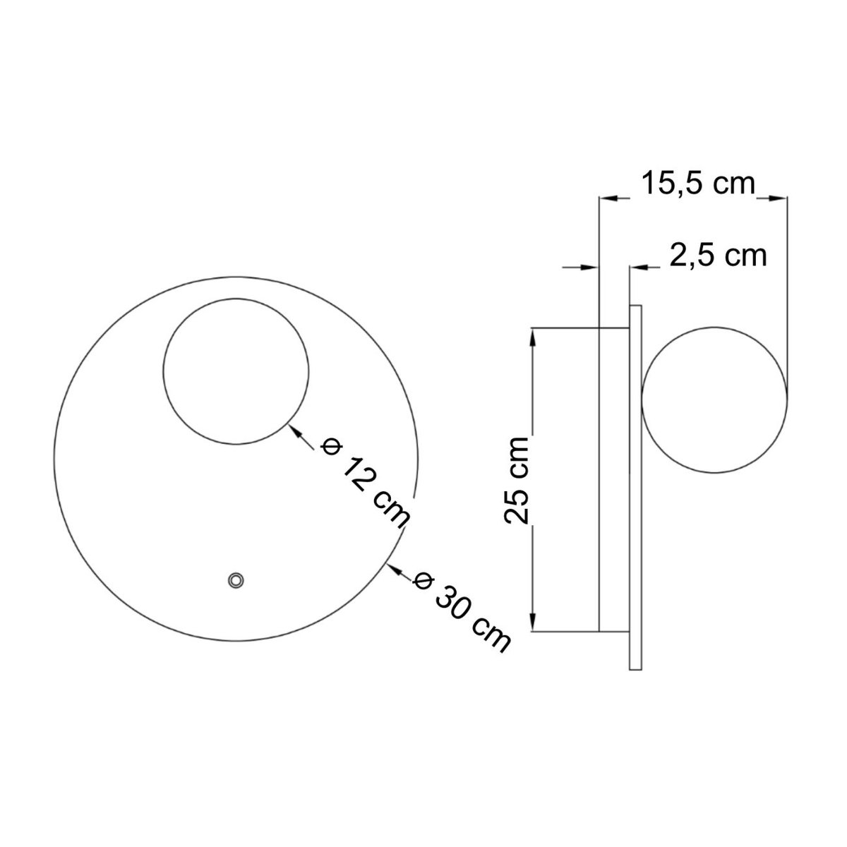 Applique globe opale sur travertin - ORÉ beige et blanc, KOSILUM