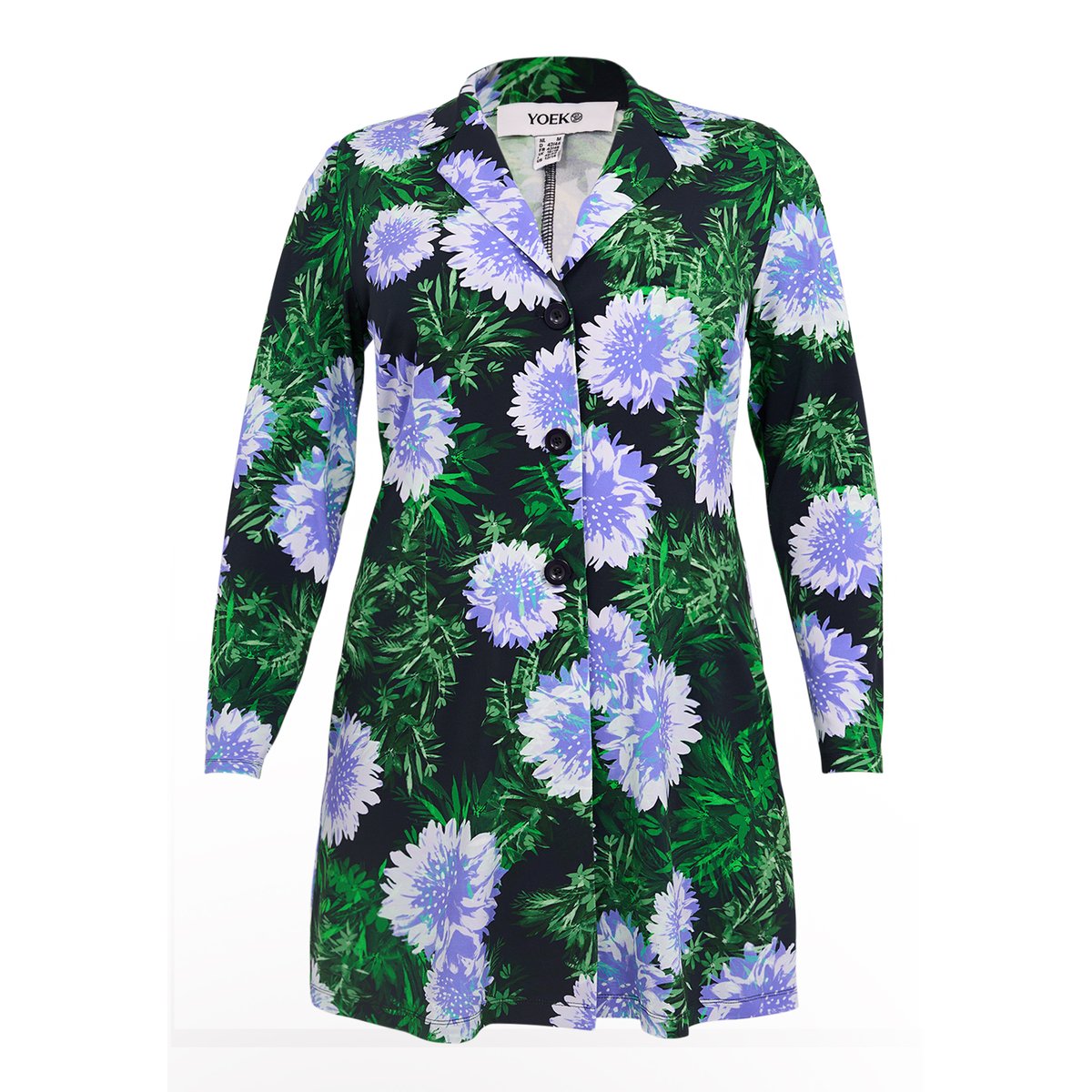 Blazer imprimée bleu, YOEK