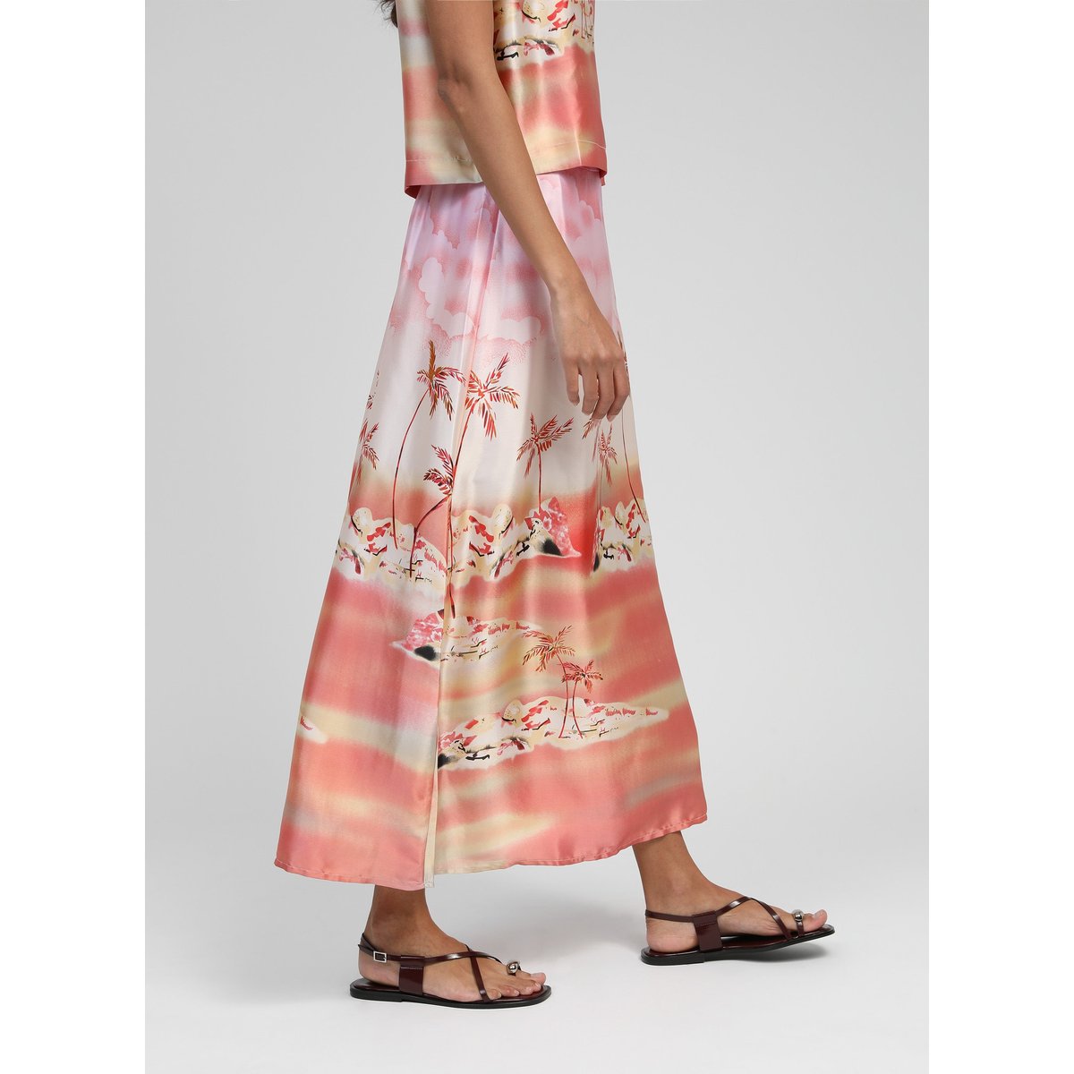 Jupe Midi ROBILOU cabana rose, AN'GE