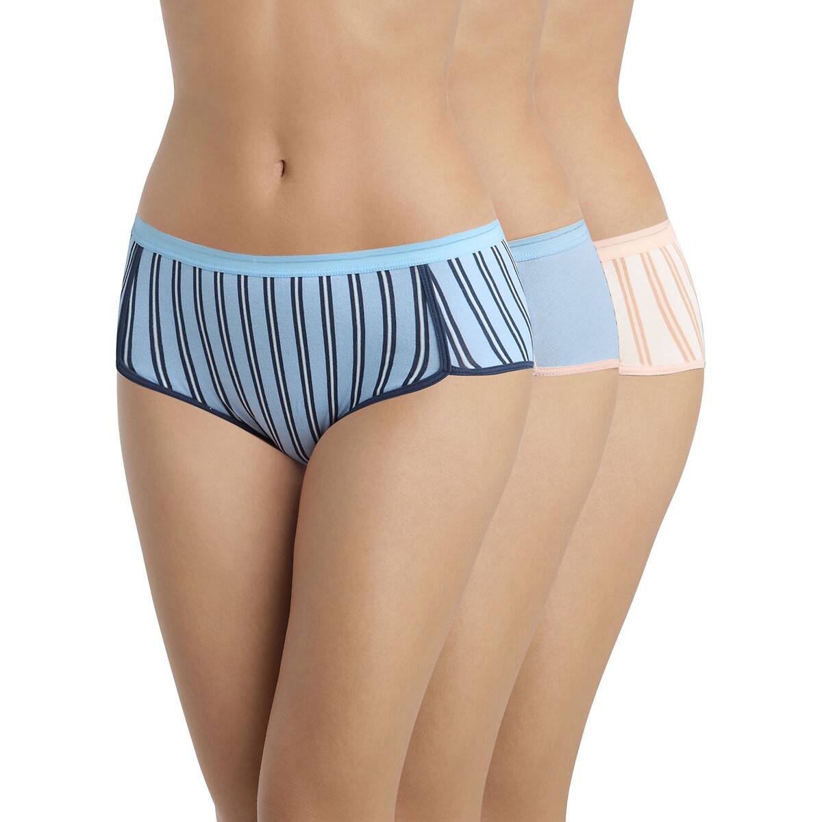 Lote de 3 shorties DIM x INES DE LA FRESSANGE conjunto azul pétala, DIM