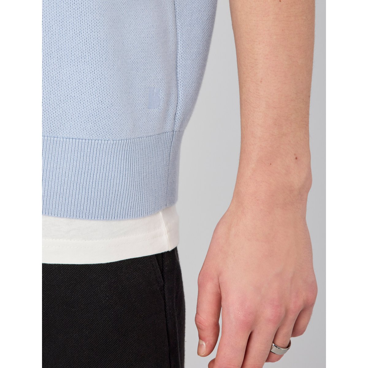 Pull sans manche bleu clair, BZB