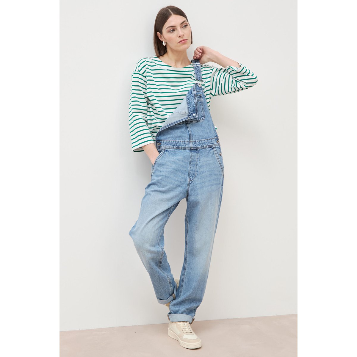 Salopette en jean denim stone, BONOBO