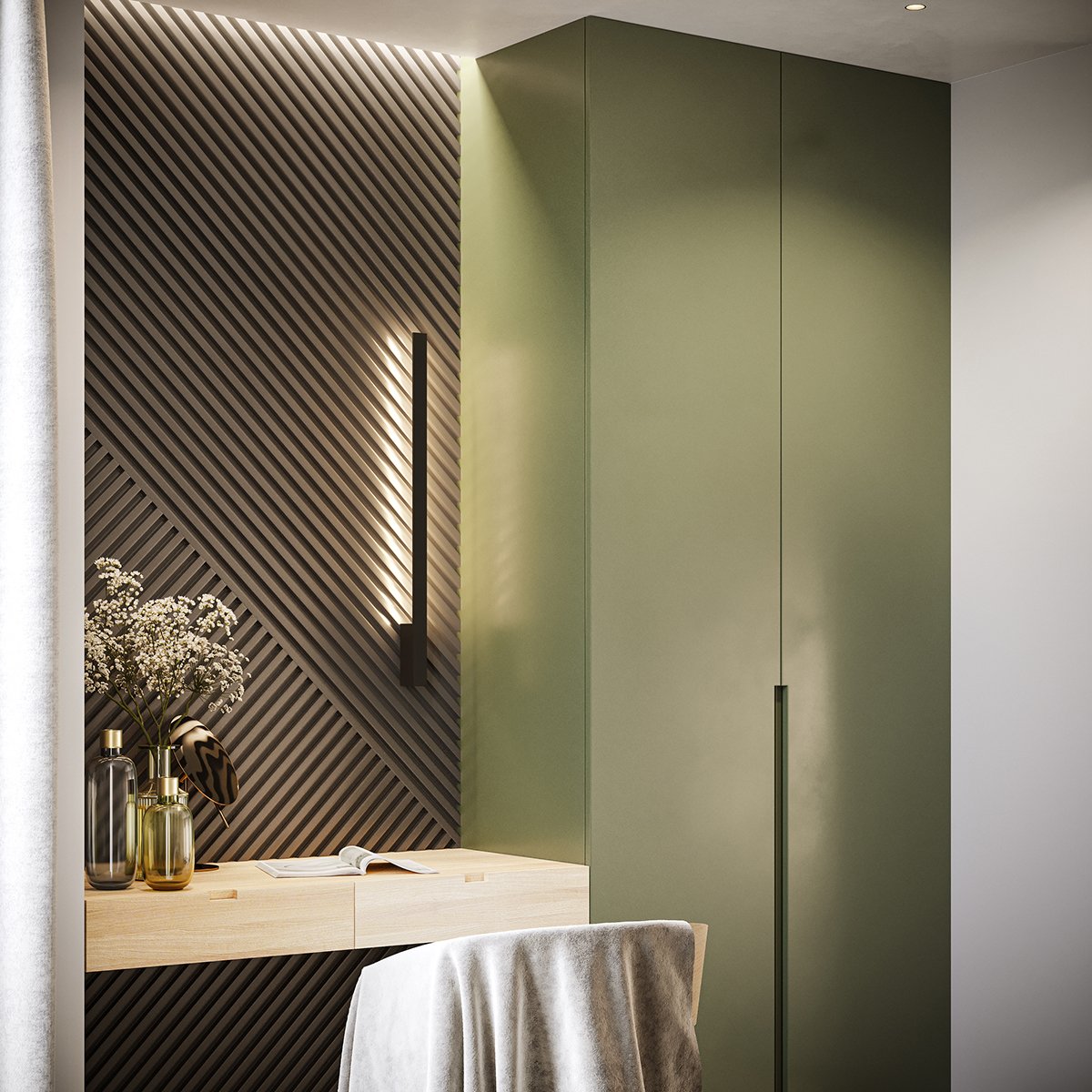 Applique murale Aluminium Noir LED 1 Lahti noir, EDEN