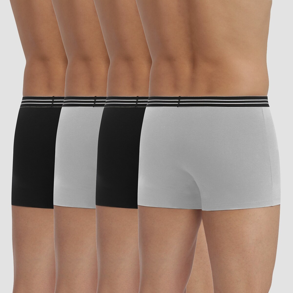 Lot de 4 Boxers Ecodim noir/gris, DIM