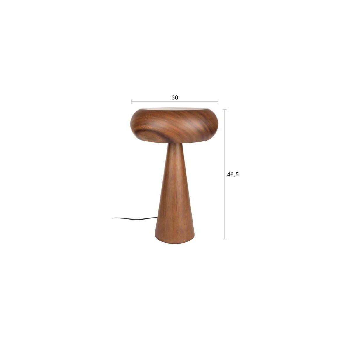 Lampe design en bois japandi, MOREL marron, DUTCHBONE