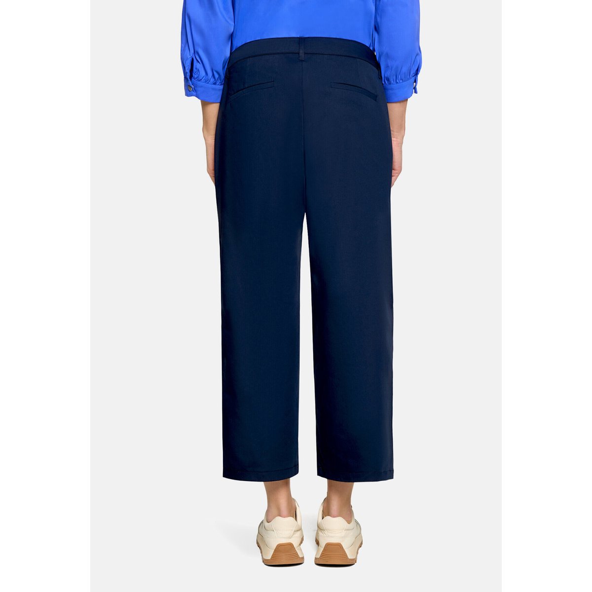 Pantalon en toile unicolore dark sky, BETTY BARCLAY