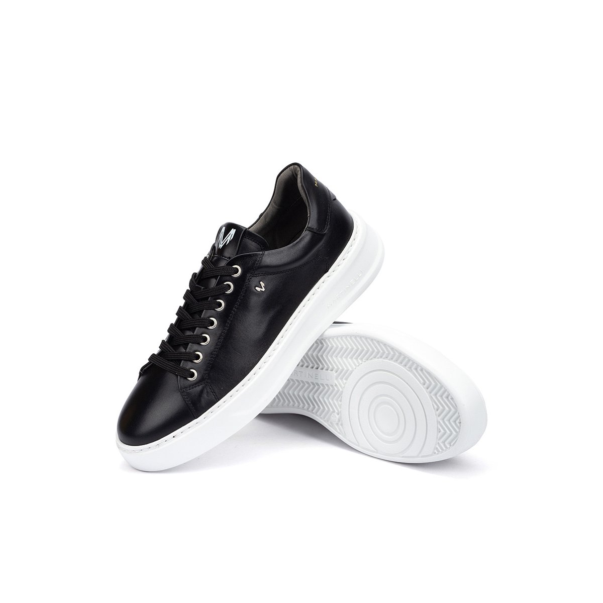 Baskets cuir Sullivan black, MARTINELLI