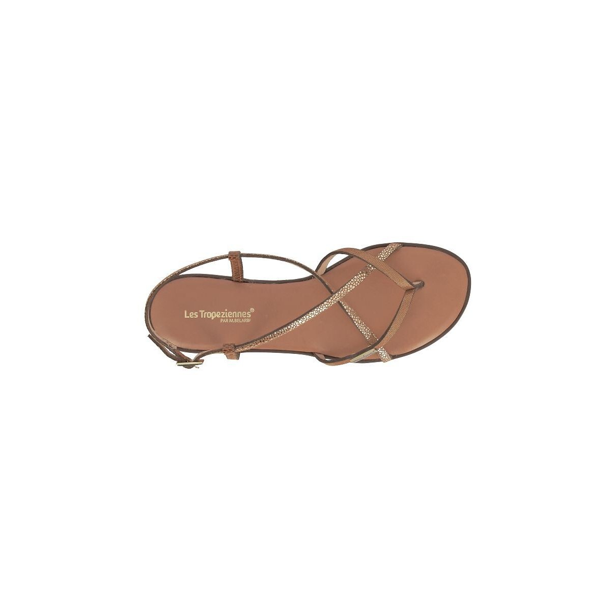 Leren teensandalen Monagum tan, LES TROPEZIENNES PAR M.BELARBI