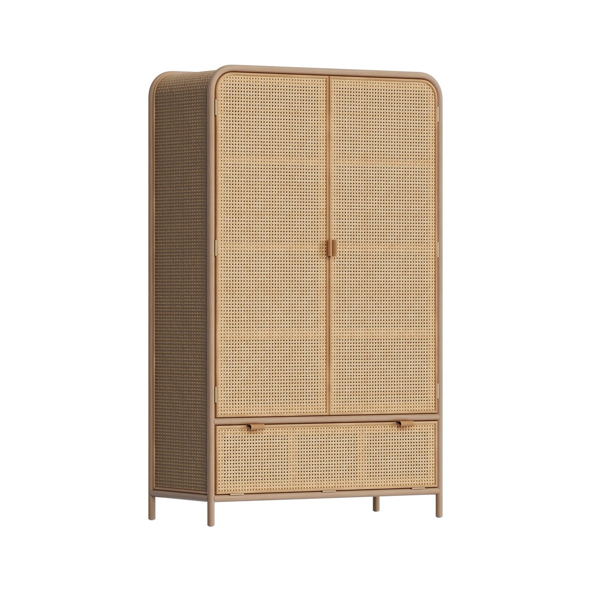 Armoire en bois massif de pin et de teck - ALATA marron clair, MAISON PAVANE