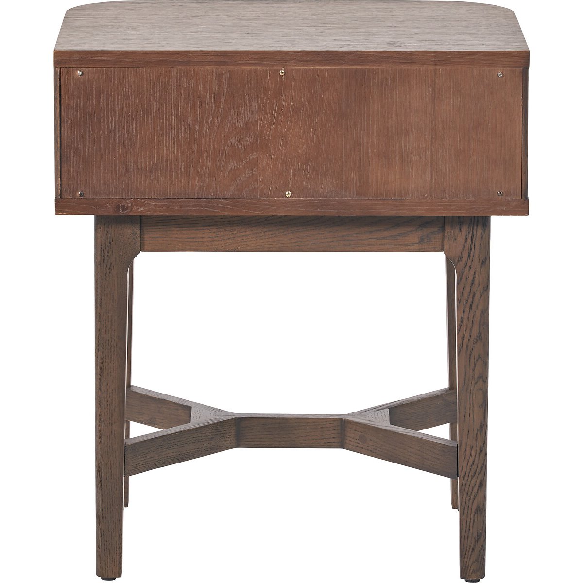 Renzo Fluted Oak Bedside Table smoked oak, ÉDITÉ