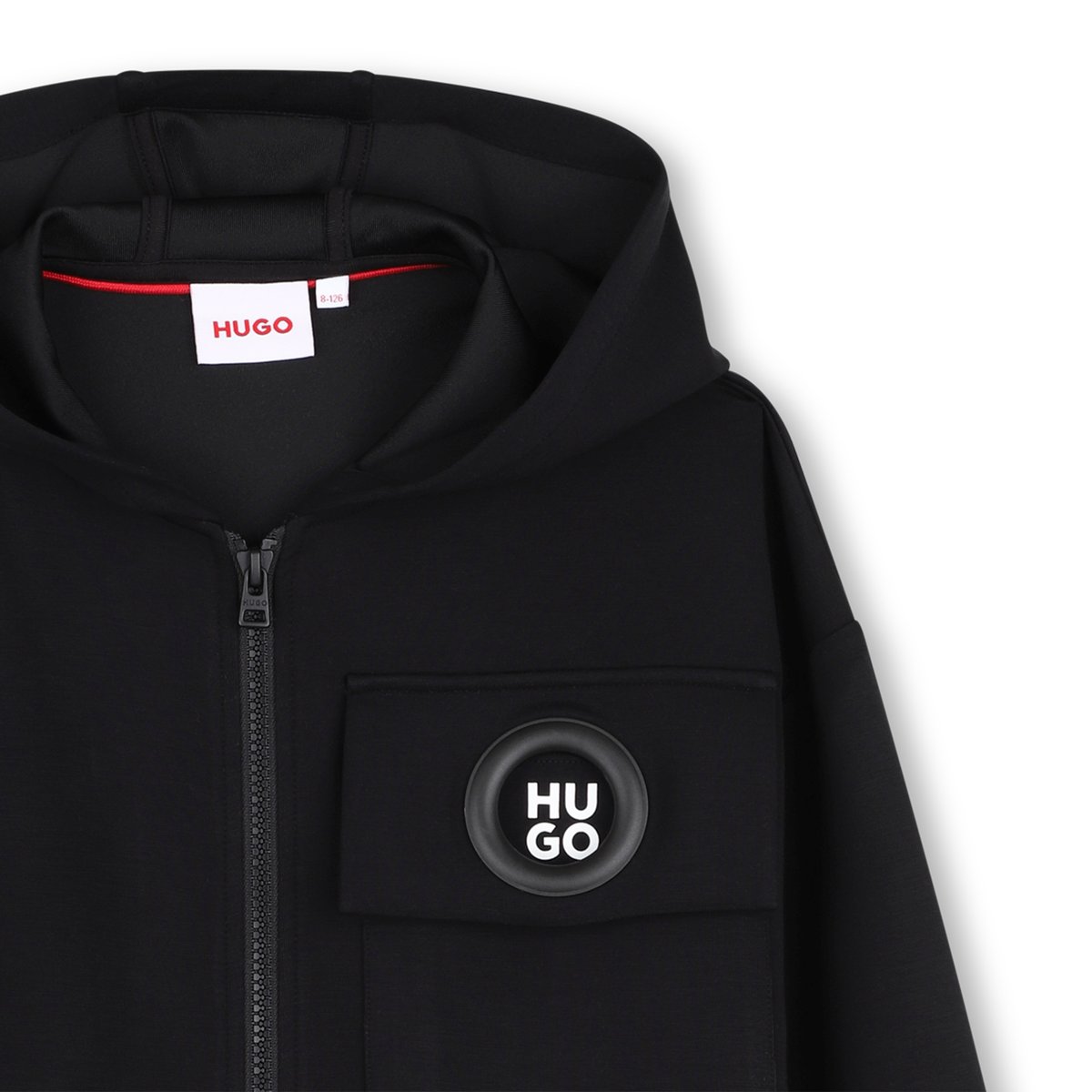 Cardigan à capuche black, HUGO KIDSWEAR