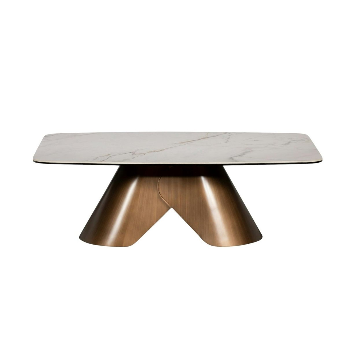 Table basse en céramique blanche SEMPIONE blanc, PIER IMPORT
