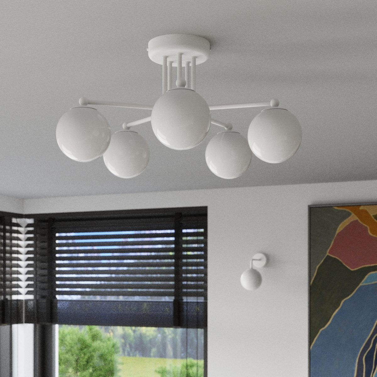 Lustre Acier Blanc G9 3 Astral blanc, EDEN