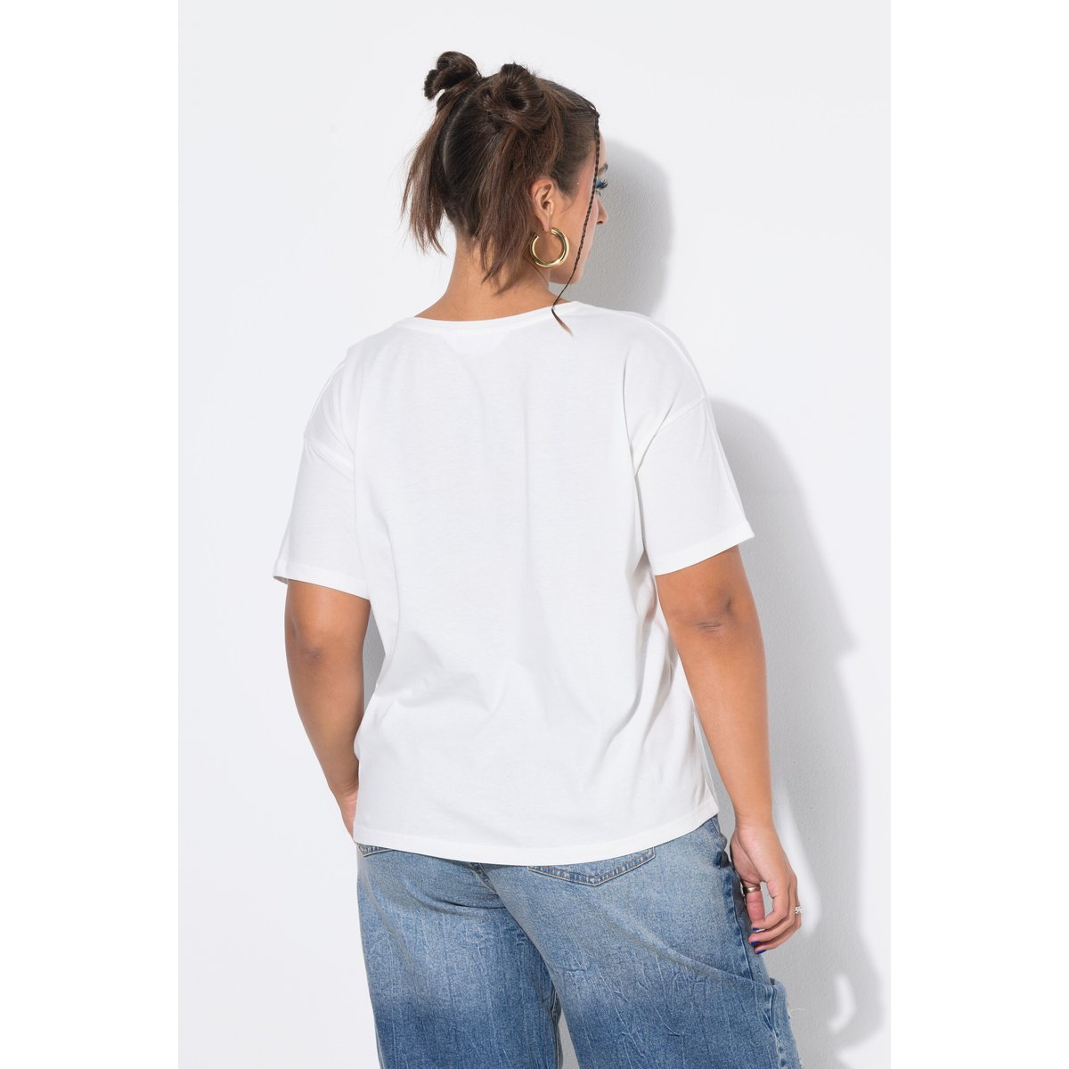 T-shirt oversize, imprimé mannequin blanc cassé, STUDIO UNTOLD
