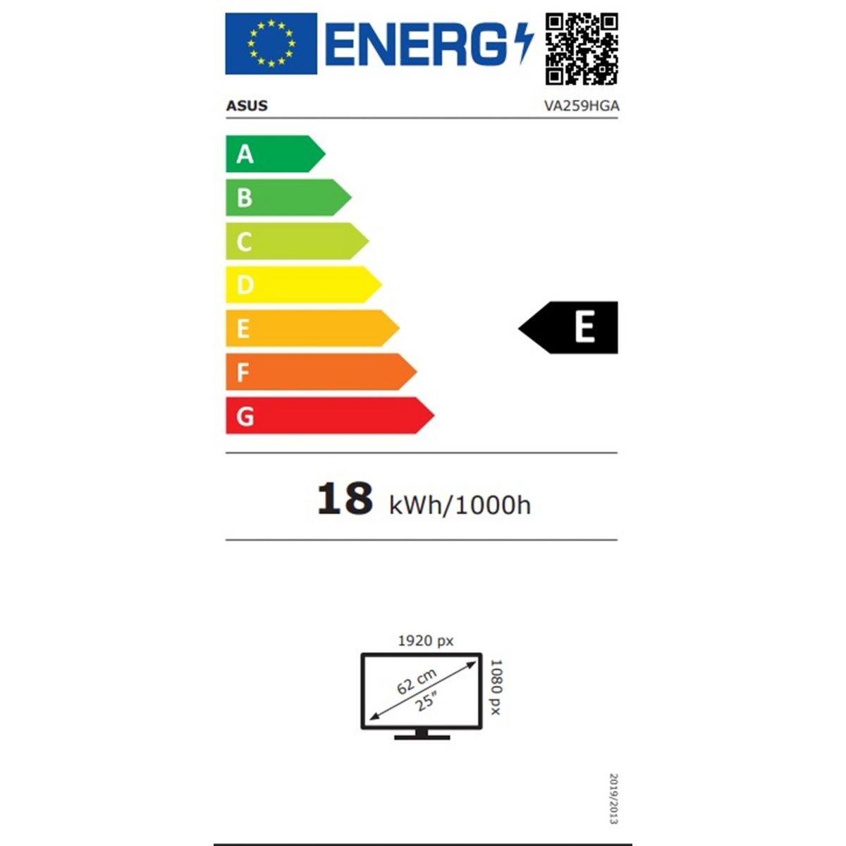 Ecran PC VA259HGA 24'' IPS Full HD 120 Hz couleur unique, ASUS
