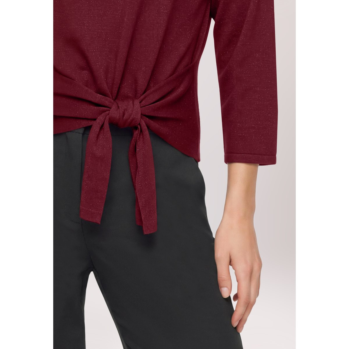 Pull-over en maille à nœud maroon banner, BETTY BARCLAY