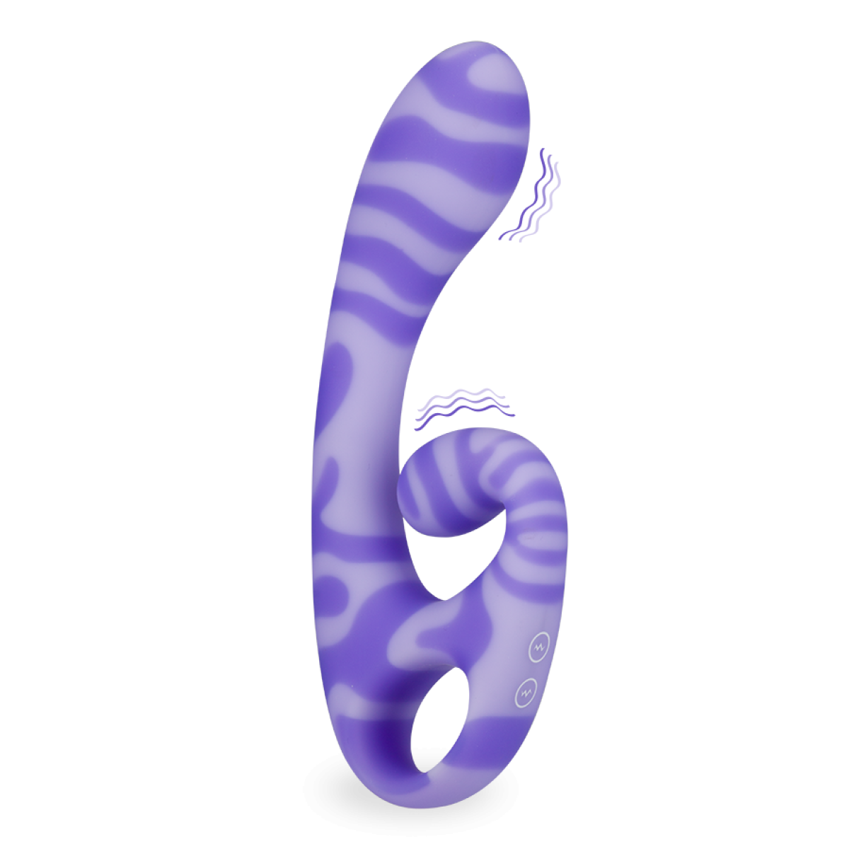 Vibromasseur puissant rabbit en silicone Ades violet, LOVE AND VIBES