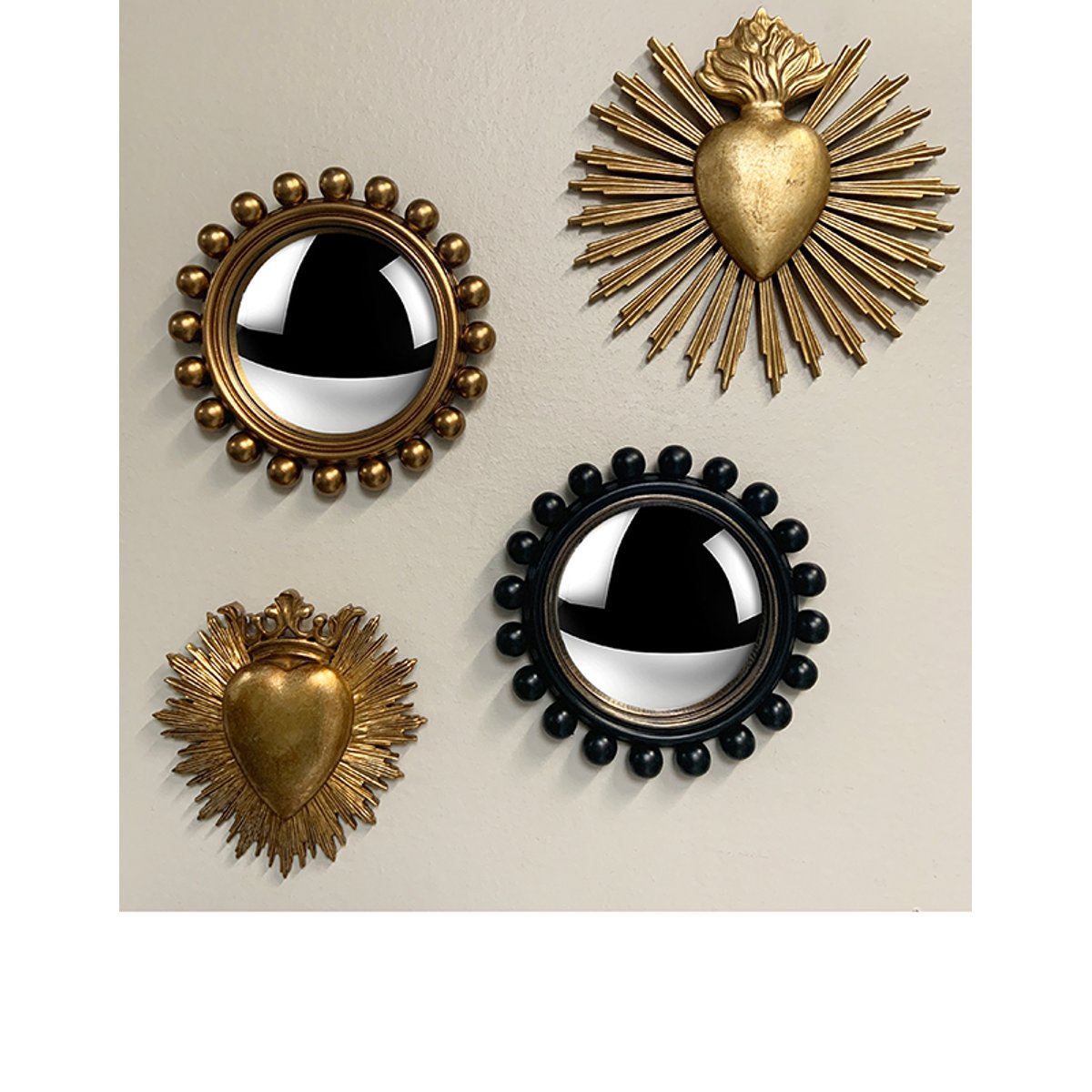 Miroir convexe 21,5cm or, EMDE