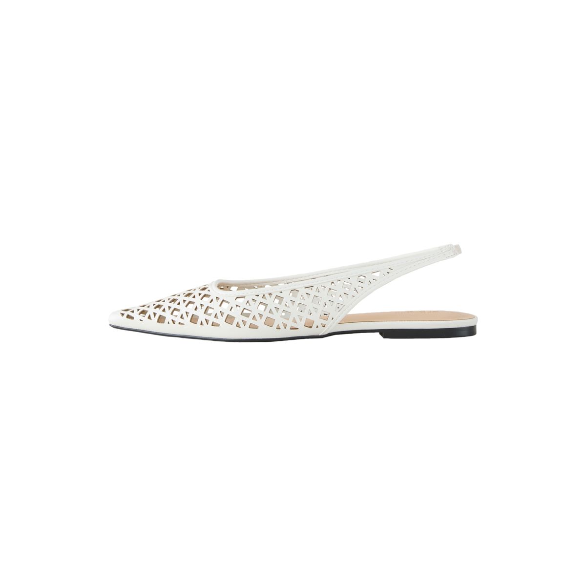 Chaussures plates à bride arrière et découpes blanc, NEXT