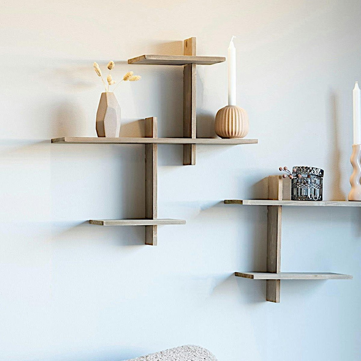 Etagère murale déstructurée en bois TALLINN bois naturel, PIER IMPORT