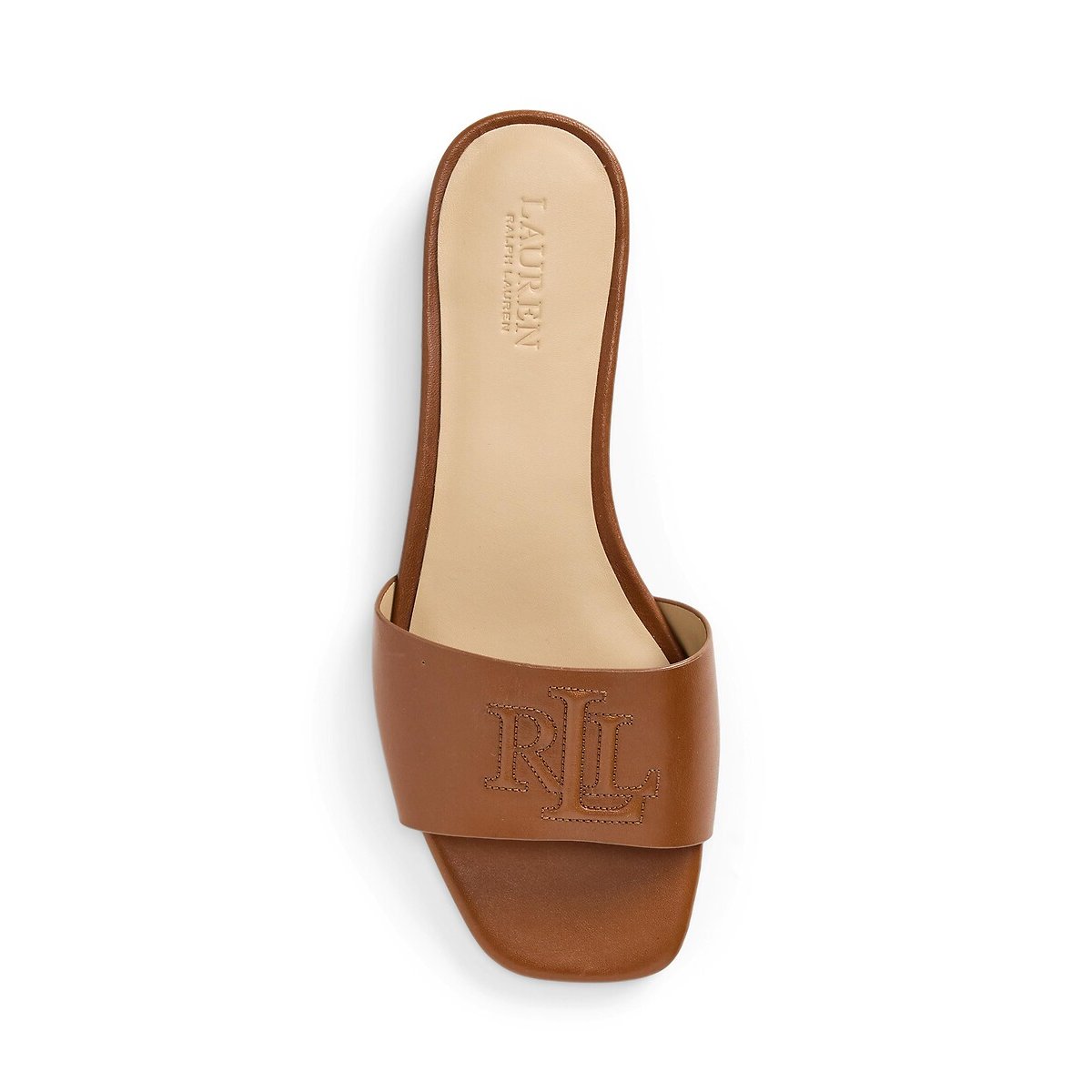 Everley Flat Leather Mules camel, LAUREN RALPH LAUREN