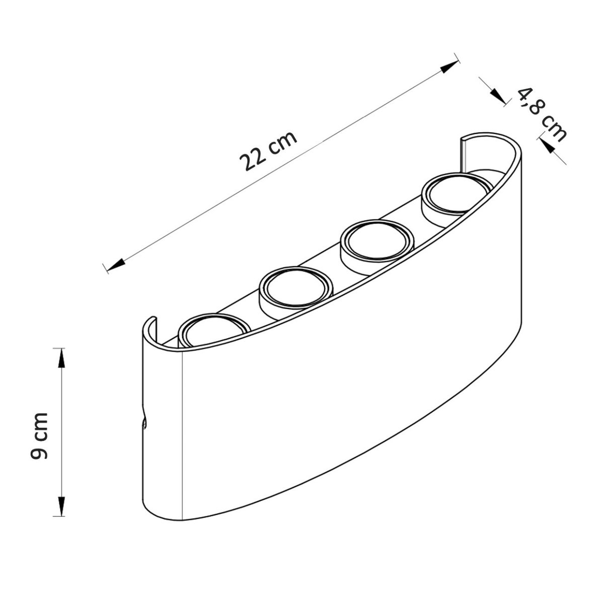 Applique LED avec effet lumineux – PRISMA blanc, KOSILUM