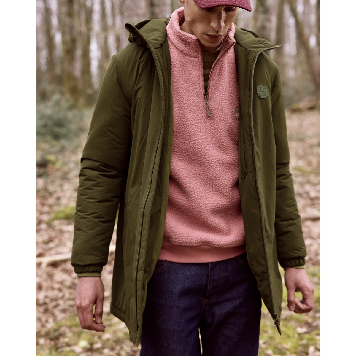 Parka polyester MONTAUD vert olive, FAGUO