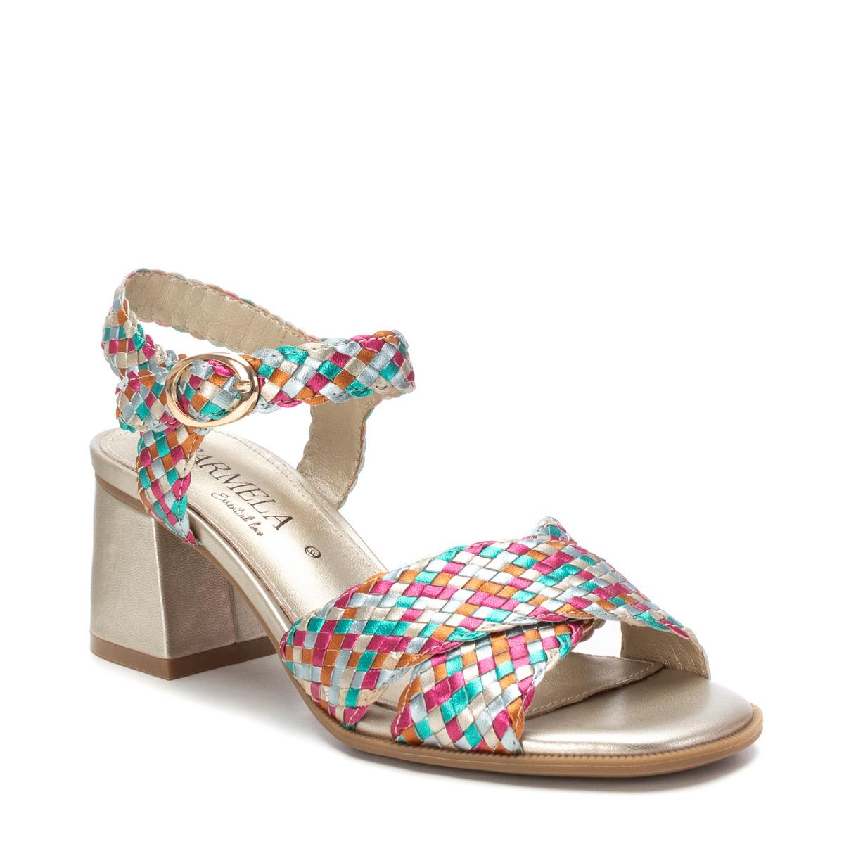 Sandale Talon Entreprise Boucle multicolore, CARMELA