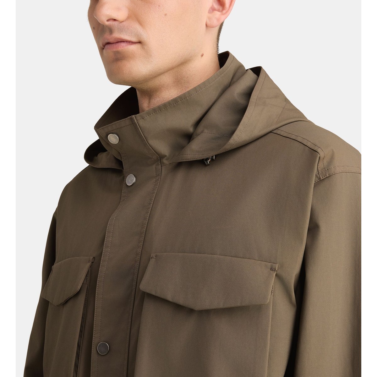 Parka longue tarklit à capuche marron gris, GALERIES LAFAYETTE
