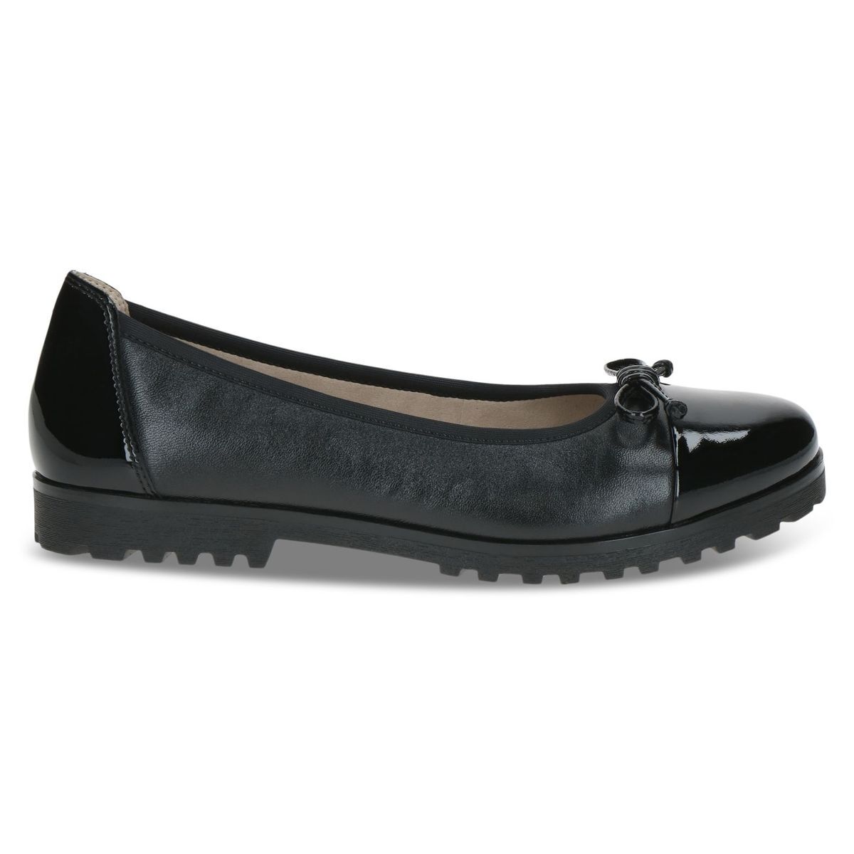 Ballerine en cuir noir nappa, CAPRICE